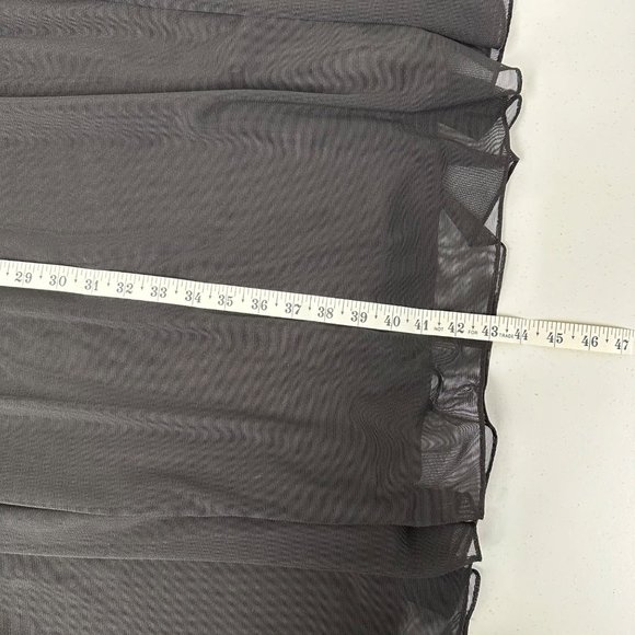 A-Line Maxi High Rise Flowy Black Sheer Womens 10 Skirt Whimsigoth Punk Formal - Picture 16 of 16